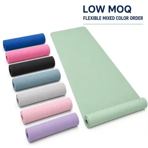 TPE Workout Mat 183x61cm 6mm Rectangular Non-Slip Training Mat with Carry Bag Supplier