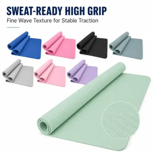 TPE Workout Mat 183x61cm 6mm Rectangular Water Resistant Double Sided Non Slip Pilates Mat Supplier