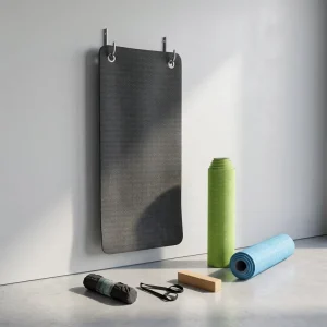 TPE Yoga Mat 0.6cm with Eyelet Holes for Wall Hanging and Anti-Slip Exercise