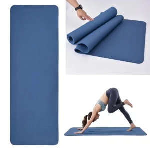 TPE Yoga Mat 183x61cm 6mm Non Slip Portable for Daily Yoga and Stretching