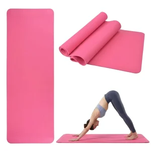 TPE Yoga Mat 183x61cm 6mm Skin-Friendly Non-Slip Waterproof Easy-Clean Fitness Mat