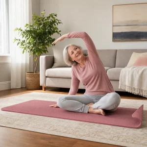 TPE Yoga Mat High-Rebound Non-Slip Exercise Pad for Physical Therapy