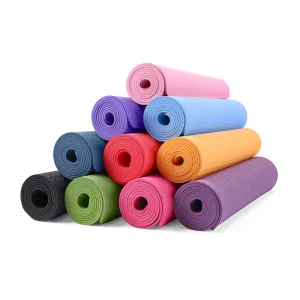 TPE Yoga Mat, Non-Slip, Waterproof, 6 mm Thick, Includes Yoga Bag