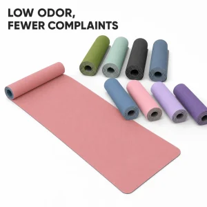 TPE Yoga Mat Rectangular Colorfast Meditation Mat for Online Fitness Retailers Supplier