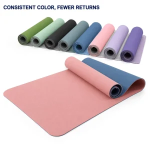 TPE Yoga Mat Rectangular Low Odor Soft Cushion Pilates Mat for Wellness Programs Supplier