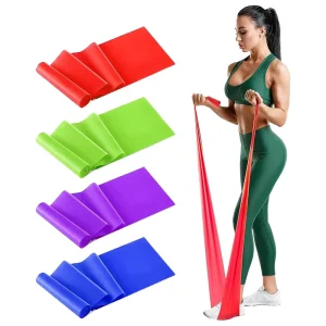 TPE Yoga Resistance Stretch Flat Loop Band for Body Exercise, Custom Printed Logo