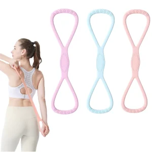TPE Yoga Stretch Loop Bands, Elastic Resistance Exercise Bands for Arm, Back and Shoulder Training, 10-20lbs