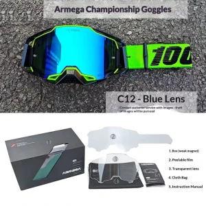 TPU Full Frame PC Lens Off-Road Motocross Glasses Visors Outdoor Sports Racing Riding Goggles with Black Display Box Set