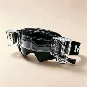 TPU Motocross Goggles UV Protection MX Roll-Off Tear-Offs Motorcycle Glasses