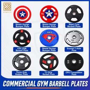 TPU Weight Plates Commercial Bodybuilding Barbell Plates Strength Training Fitness Equipment Supplier