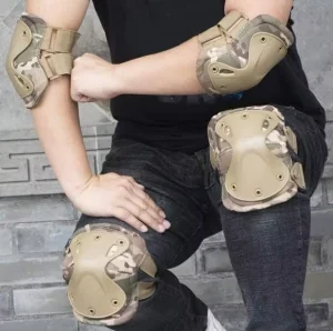 Tactical Knee and Elbow Pads Set Protective Gear for Outdoor Sports Paintball CS Cycling Skateboarding Safety Guards