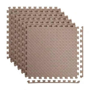 Taupe Brown Basement Gym EVA Gym Mat High Density Custom Color Custom Size Gym Floor Mats Puzzle Mats