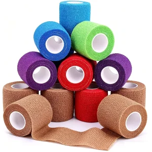 Tearable Self-Adhesive Cohesive Bandage for Sports Injury Prevention and Recovery