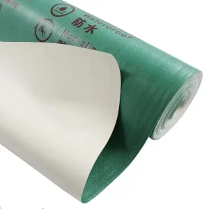 Temporary Floor Protection Rolls Customized Tile Floor Film PE Woven Fabric 1-3mm Thickness