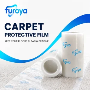 Temporary Soft Glossy PE Carpet Shield Film Rolls for Protecting Floors During Building Completion