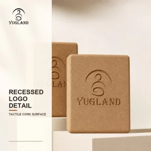 Therapy Cork Yoga Block High Density Supportive Natural Jute Foam Block for Physical Therapy Custom Logo