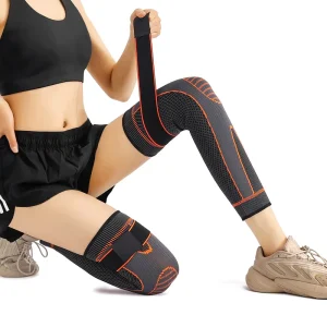 Thermal Plastic Knee Support Sleeve Thickened Compression Windproof Breathable Knee Brace for Winter Sports Running Gym Warmth