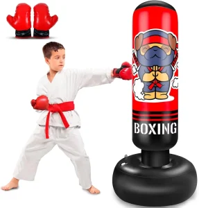 Thick Environmentally Friendly PVC Inflatable Punching Boxing Column for Children’s Fitness, Indoor Outdoor Use