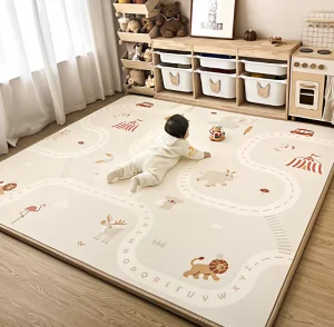Thick IXPE Baby Crawling Mat Non-Toxic Anti-Slip Cushioned Floor Mat for Home