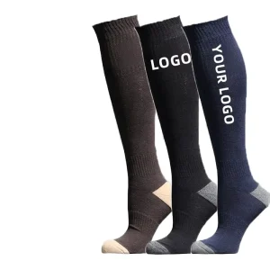 Thick Knee-High Rib-Knit Sports Socks with Arch Support for Soccer and Rugby Teams Custom Logo