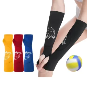 Thick Nylon Volleyball Elbow Pads with Thumb Hole for Training