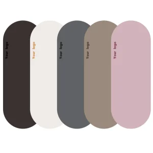 Thick PU-Surface Natural Rubber Oval Yoga Mat, Non-Slip