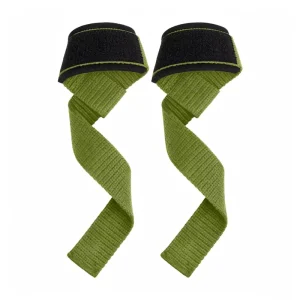 Thick Padding Hand Protection Black Adjustable Heavy-Duty 100% Cotton Gym Lifting Straps