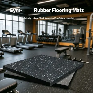 Thick Pressure resistant Composite Rubber Granule Mat Vibration Reduction Wear proof Rubber Flooring for Gym Equipment Area