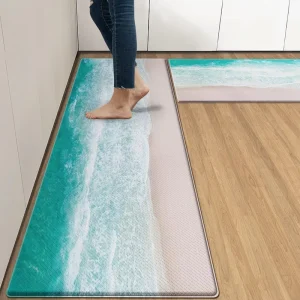 Thick Soft Cushioned Anti-Fatigue Kitchen Mat for Standing, Non-Slip Backing, Waterproof, Stain-Resistant, Easy-Clean
