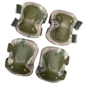 Thickened Cushion Hard-Shell Adjustable Elbow and Knee Pads with Shock Absorption for Tactical Training and Sports