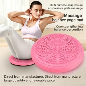 Thickened PVC Round Inflatable Foot Massage Mat Acupressure Pad for Home Reflexology and Pain Relief