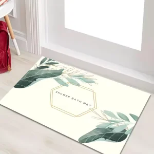 Thin Bathroom and Kitchen Floor Mat Anti-Slip Backing Durable PET-Friendly Washable