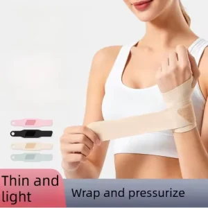 Thin-Gauge Sports Fitness Wrist Joint Sleeve Elastic Band for Men and Women Pressure Wrap with Feather Support