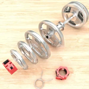 Three-Hole Pure Iron Barbell Set with Baked-Paint Finish for Weightlifting and Squats