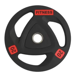 Three-Hole Rubber-Coated Cast Iron Barbell Plates Adjustable Weight Plates for Strength Training