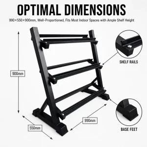 Three-Tier Hexagonal Dumbbell Rack with Iron and Steel Frame for Home and Commercial Use, Manufacturer