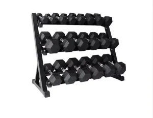 Three Tiers Hex Dumbbell Rack