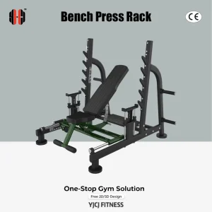 Tiered Bar Support Adjustable Incline Bench Plate Storage and Reinforced Frame Press Rack