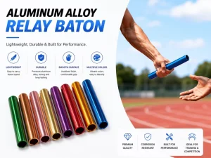 Track and Field Aluminum Relay Baton Professional Lightweight for Sprint Race Competition School Sports Training Use