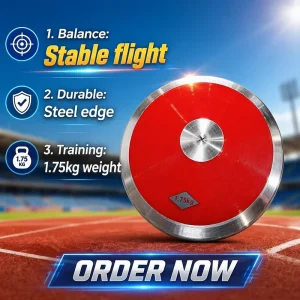 Track and Field Nylon Discus, 1-2 kg, for Competition and Training