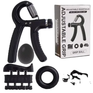 Trainer Hand Gripper Set with Crank Handle, High Resistance, Adjustable Grip Strengthener for Forearm Exercise