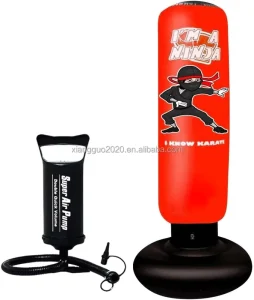 Training Kick Kids Boxing Bop Bag Inflatable Freestanding Punching Bag PVC Material Air and Sand Filling