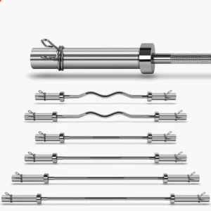 Training Straight or Curved Barbell 1.2m 1.5m 1.8m 2.2m with Bearing