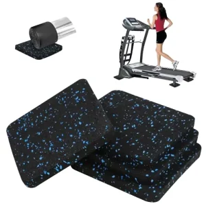 Treadmill Mat 10mm Thick Slip Resistant Washable Rubber Mat for Hardwood Floors and Carpet Protection
