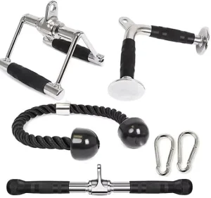 Triceps Press-Down and Lat Pulldown Cable Machine Attachments