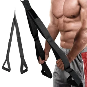 Triceps Pulldown Strap and Rope with Rubber Grip