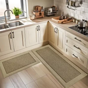 Tufted Loop Pile Washable Absorbent Non-Slip Kitchen Runner Mat