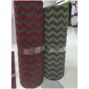 Tufted Washable Cushioned Wave Pattern Indoor Floor Mat PP Grass Mat Roll Anti-Slip Doormat