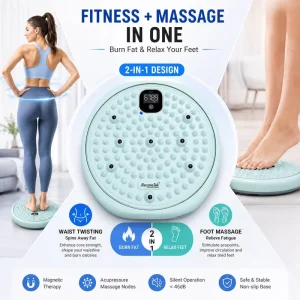 Twist Board with Massager Acupressure Twisting Disc for Exercise and Rehabilitation