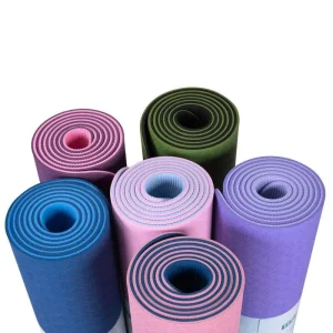 Two-Color Extended-Length TPE Yoga Mat Non-Slip Eco-Friendly Durable with Custom Logo
